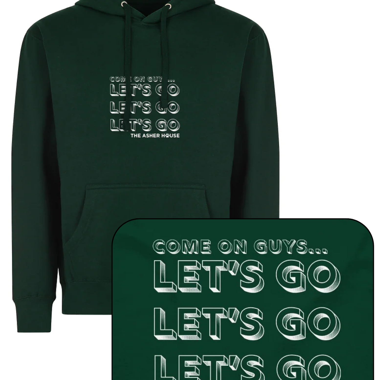 New! 'Let's Go' Graphic Hoodie- Up to 5XL