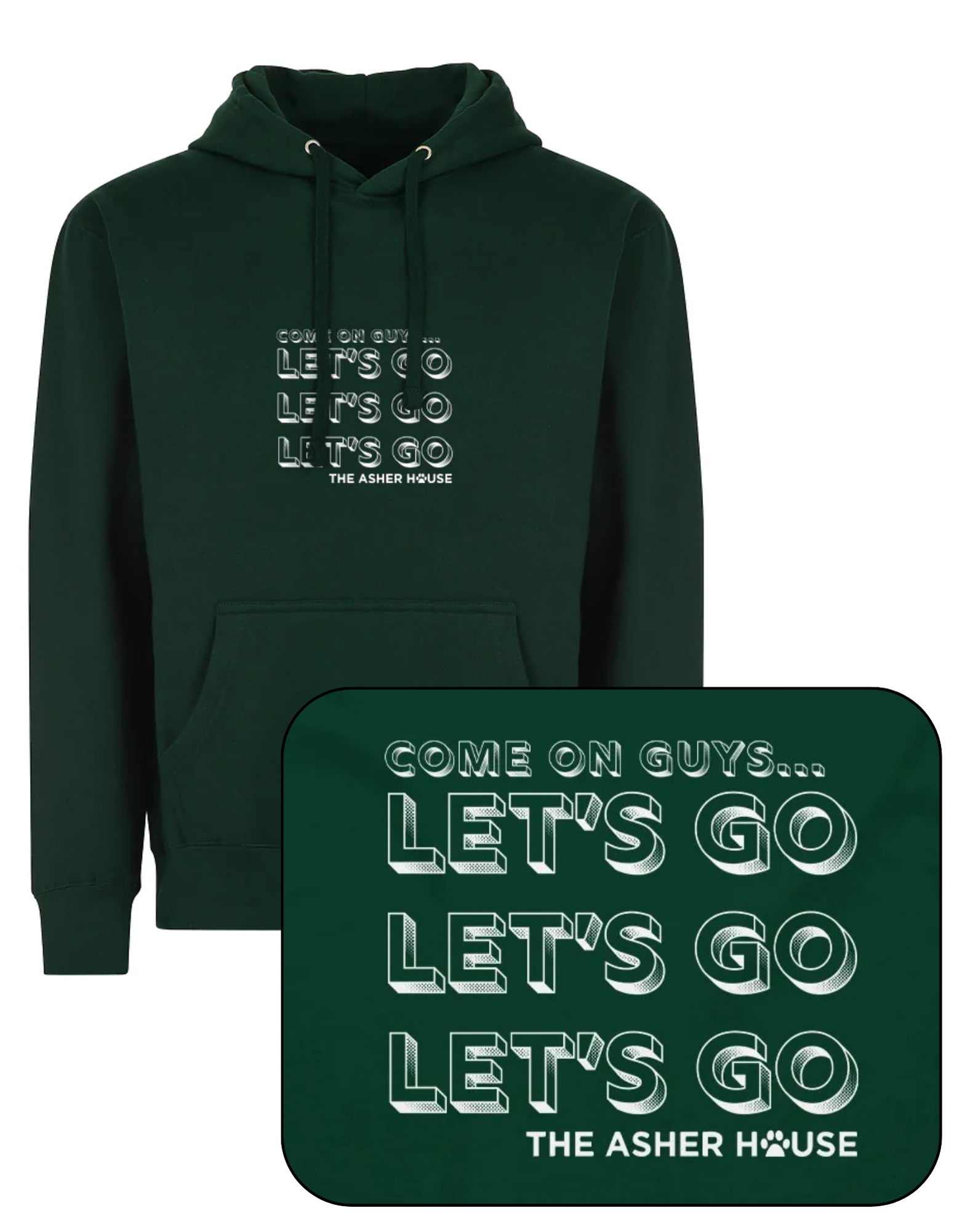 New! 'Let's Go' Graphic Hoodie- Up to 5XL