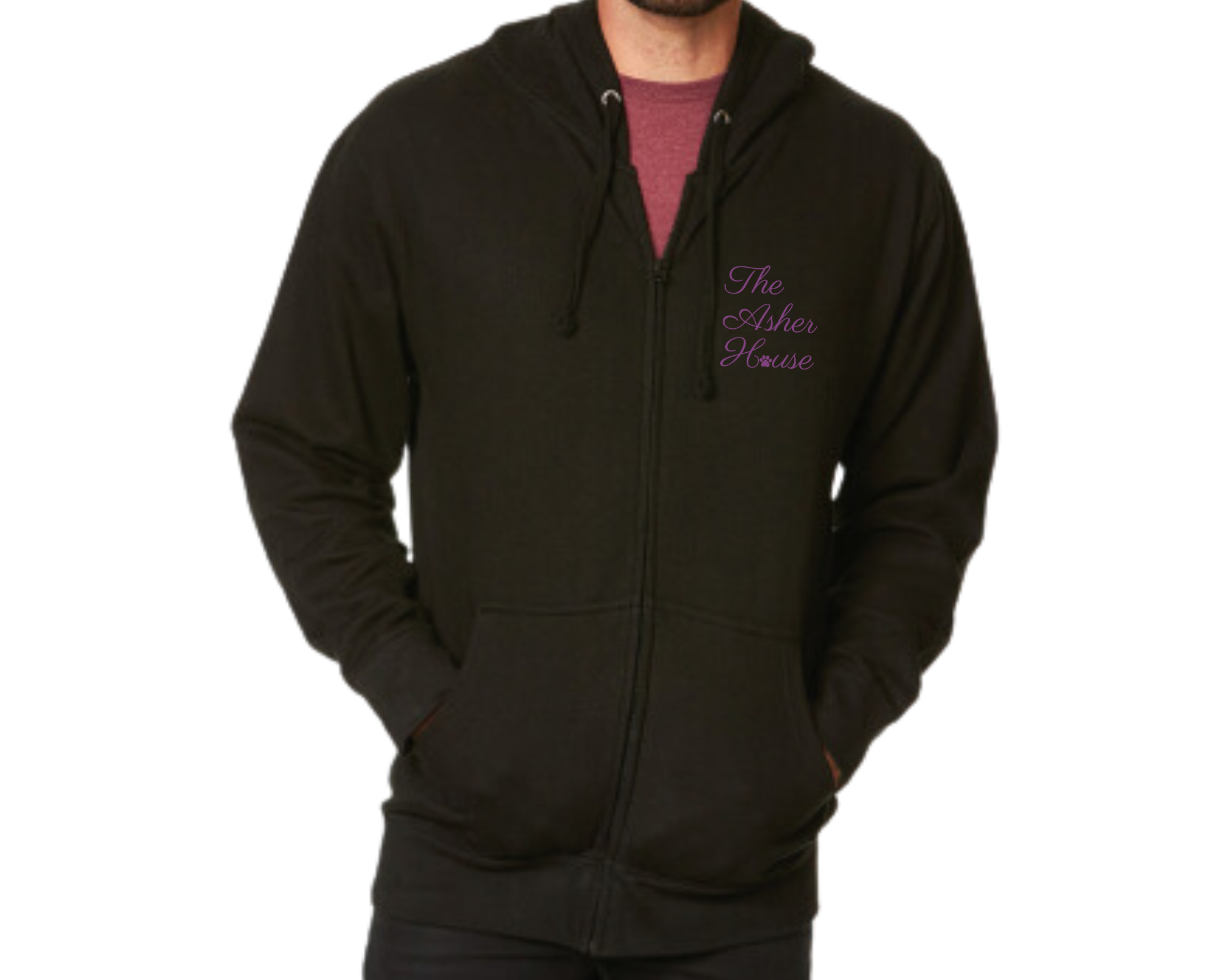 NEW! Cursive Logo Zip Hoodie