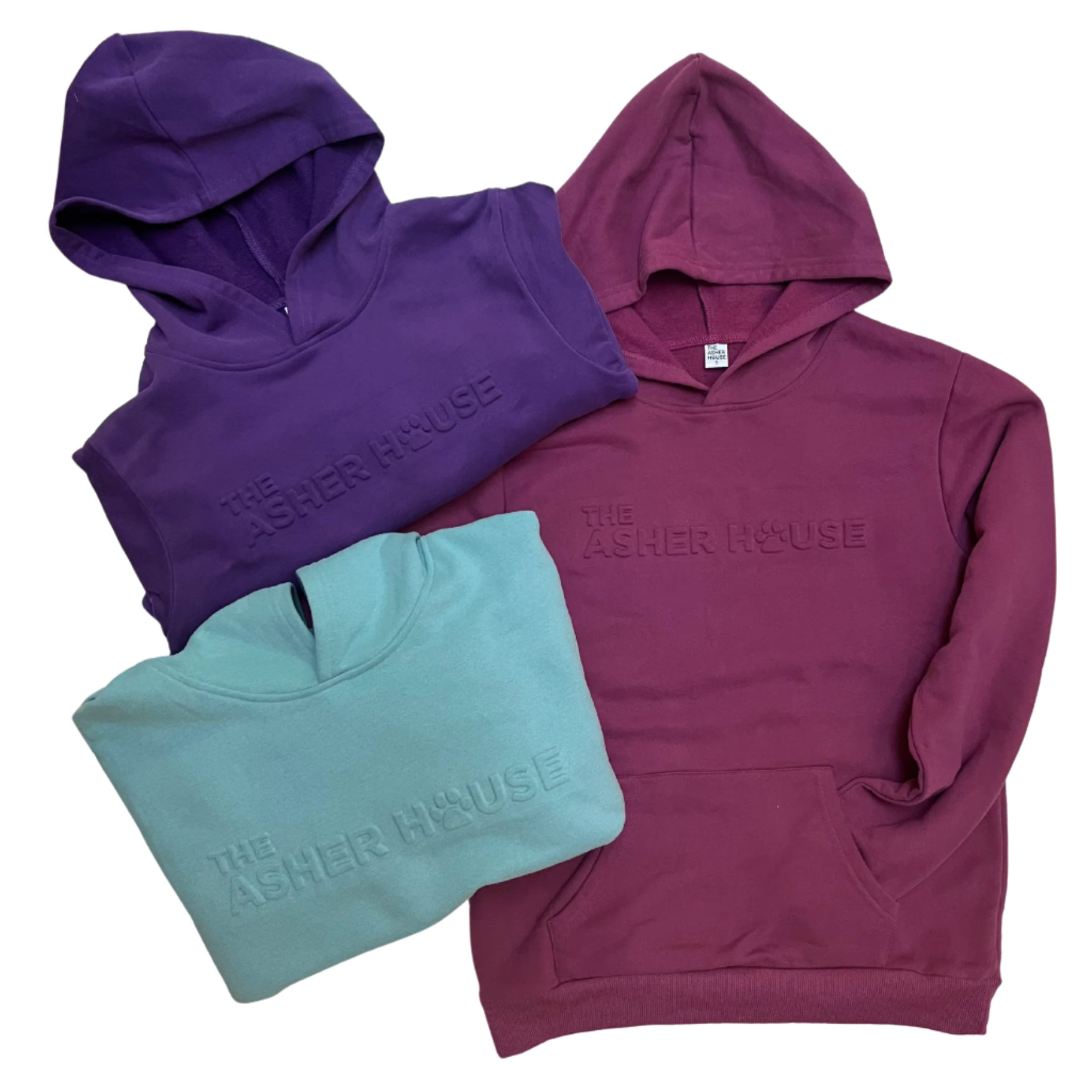 NEW Embossed Fleece Lined Hoodie up to 3XL The Asher House