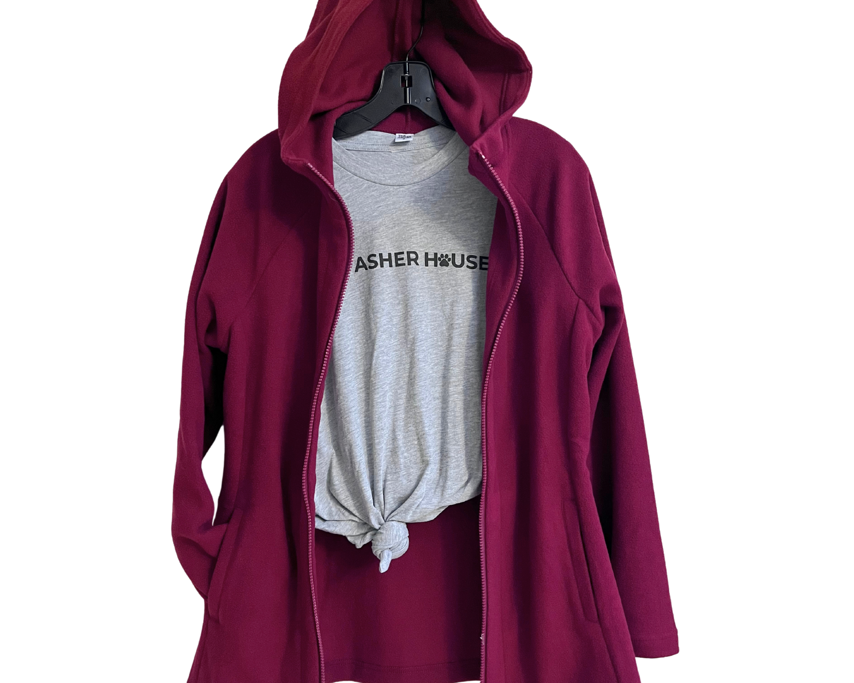 NEW! Women's Long Fleece Hooded Jacket