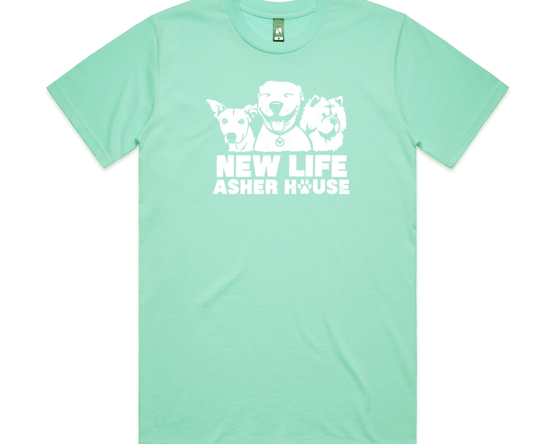 New Life Asher House Vintage White Logo Tee