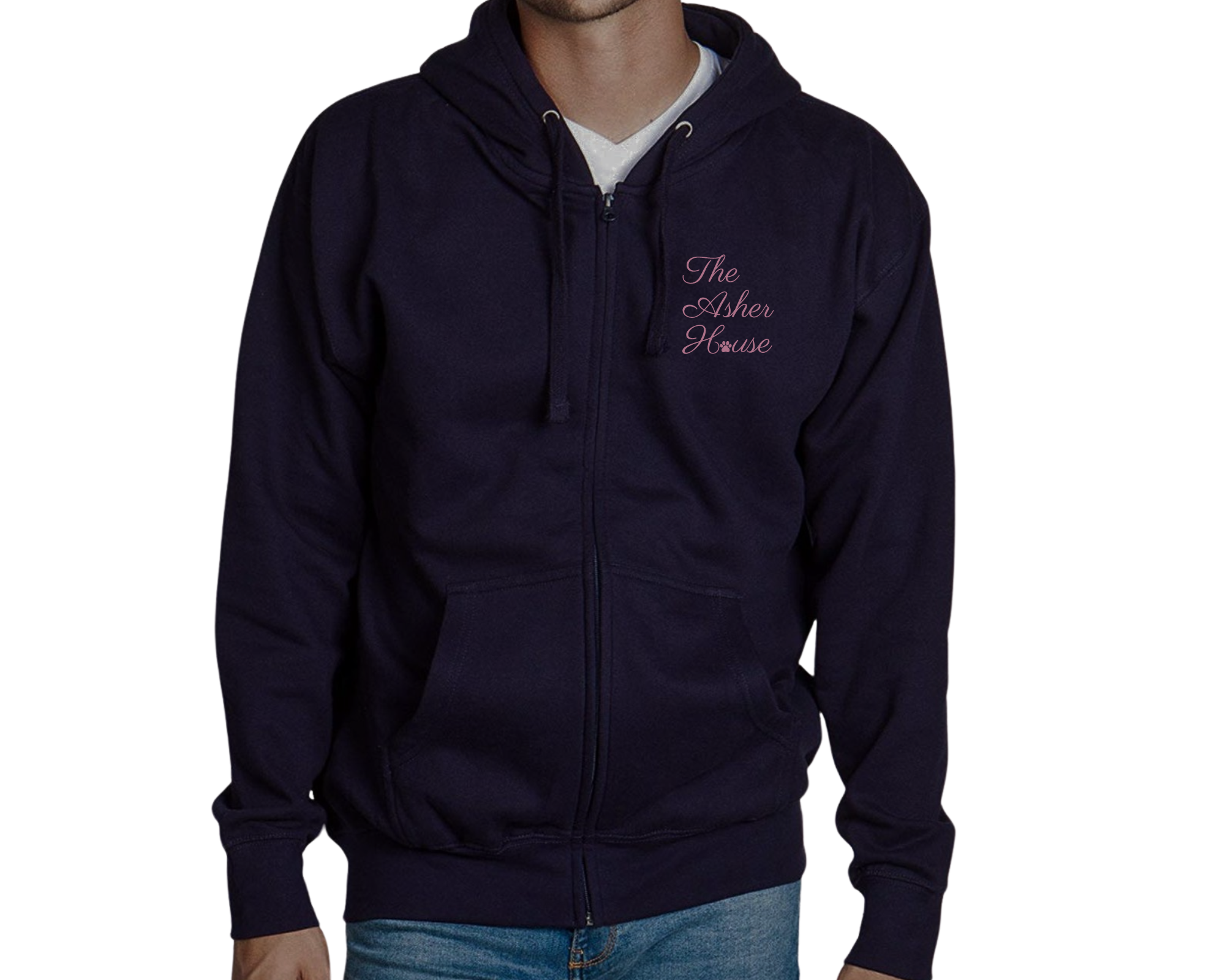 NEW! Cursive Logo Zip Hoodie