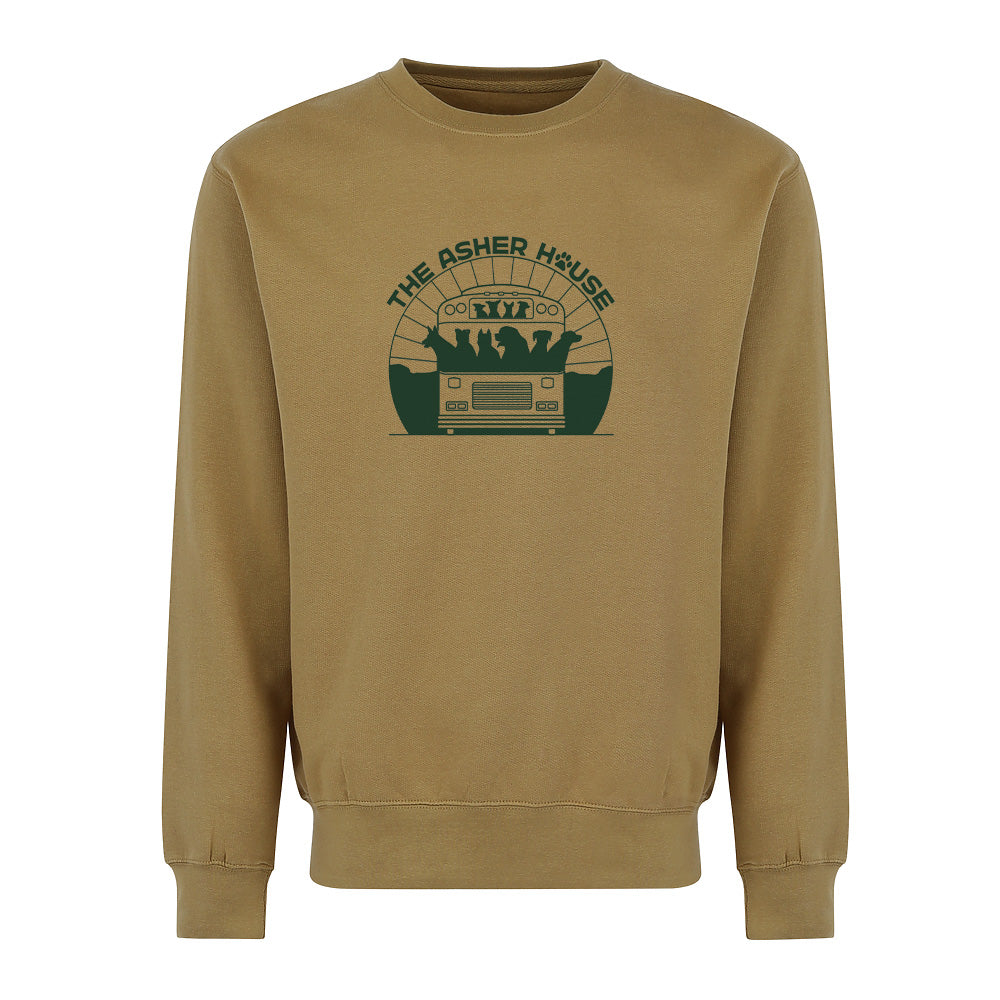 Bus Logo Vintage Print Crewneck