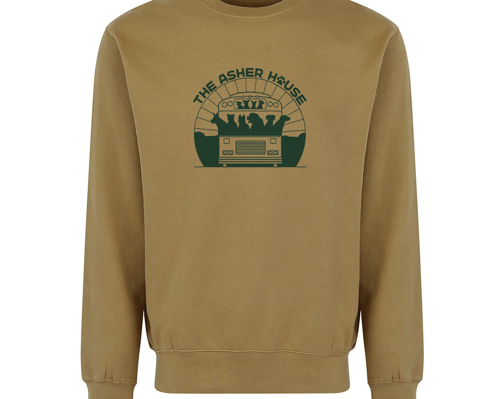 Bus Logo Vintage Print Crewneck