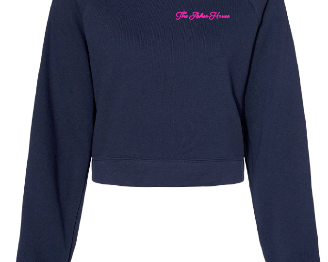 Cursive Logo Crop Sweatshirt