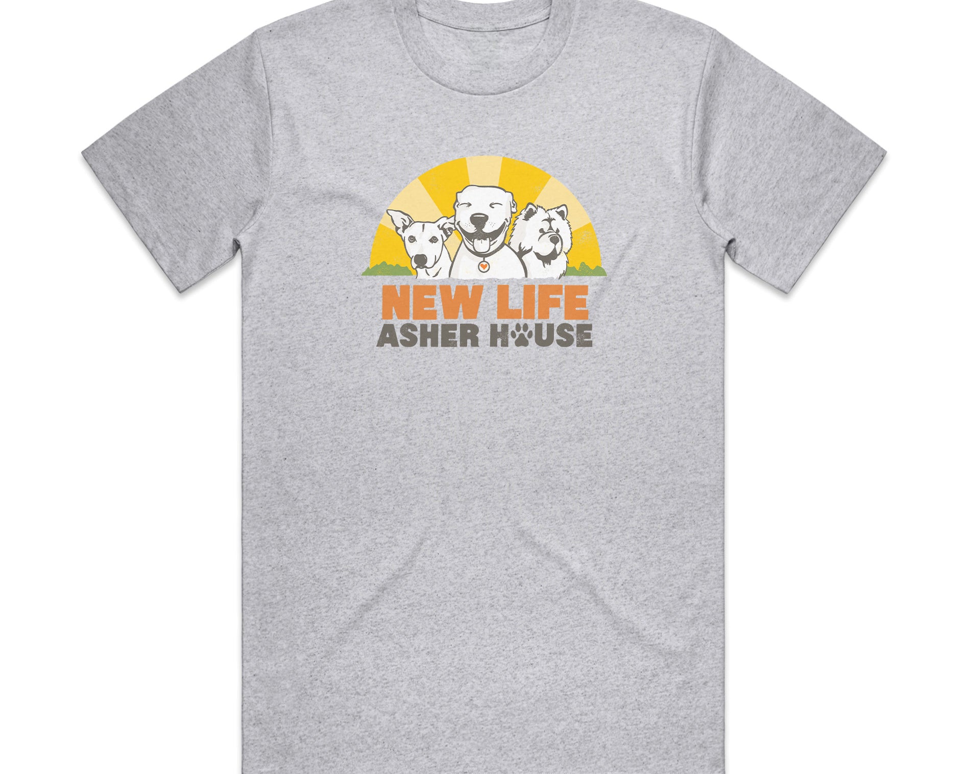 New Life Asher House Vintage Color Logo Tee