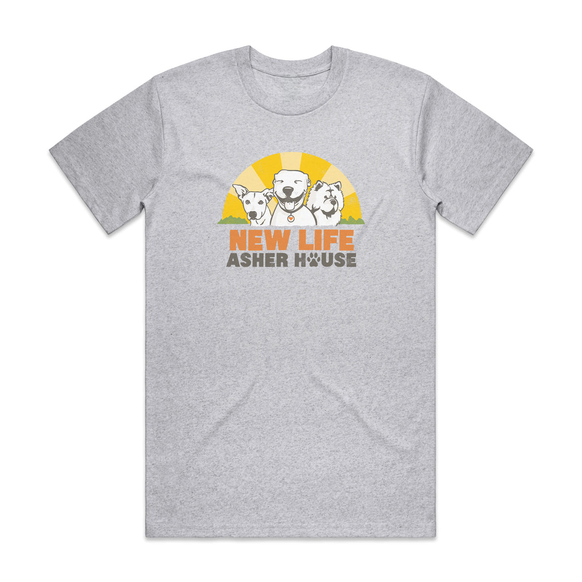 New Life Asher House Vintage Color Logo Tee – The Asher House