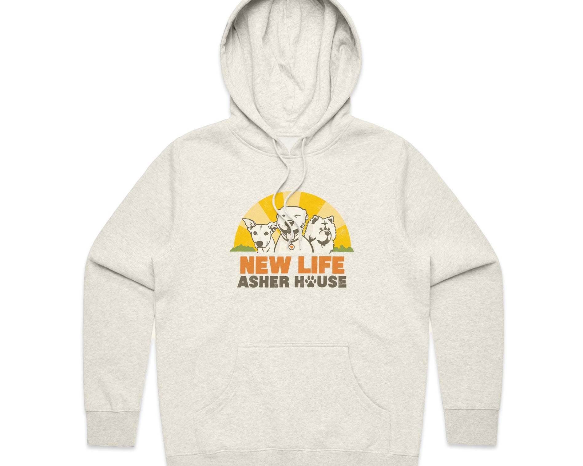 NEW! New Life Asher House Full Color Logo Hoodie- to 5XL