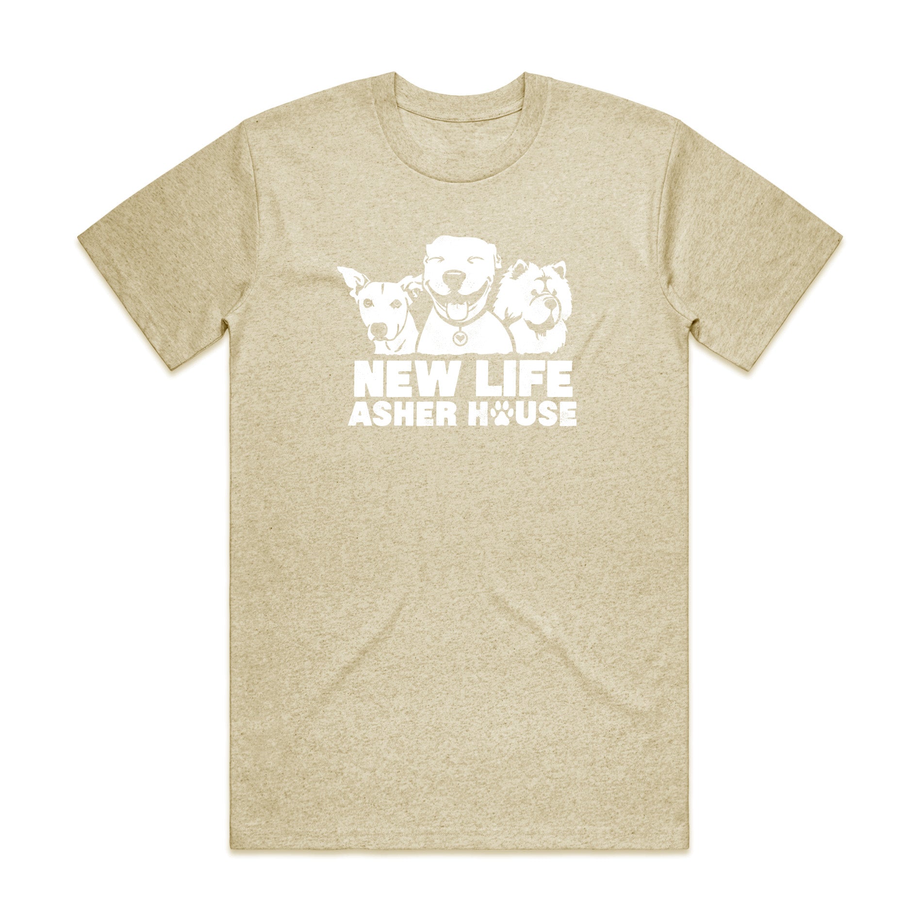 New Life Asher House Vintage White Logo Tee