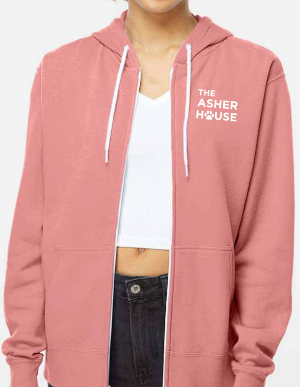Asher Quilted Zip Through Hoodie