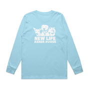 New Life Asher House Vintage White Logo Long Sleeve Tee