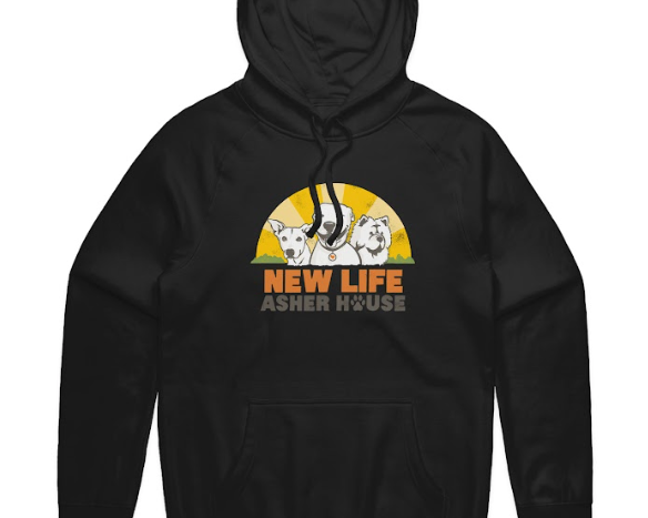 NEW! New Life Asher House Full Color Logo Hoodie- to 5XL