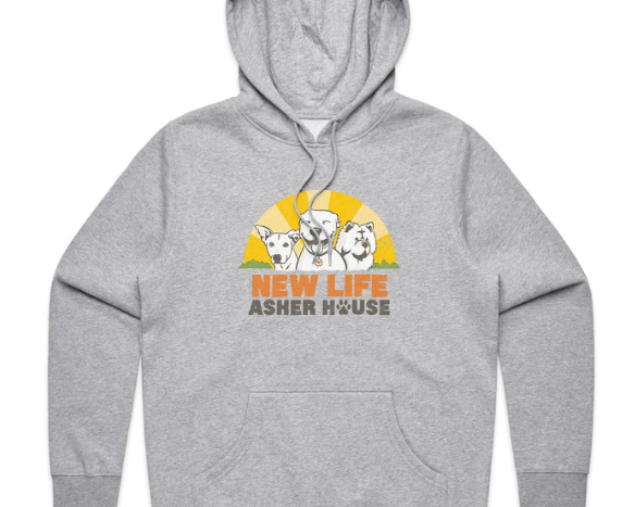 NEW! New Life Asher House Full Color Logo Hoodie- to 5XL