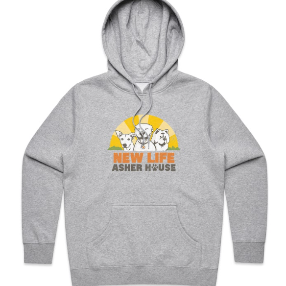 New Life Asher House Full Color Logo Hoodie- to 5XL