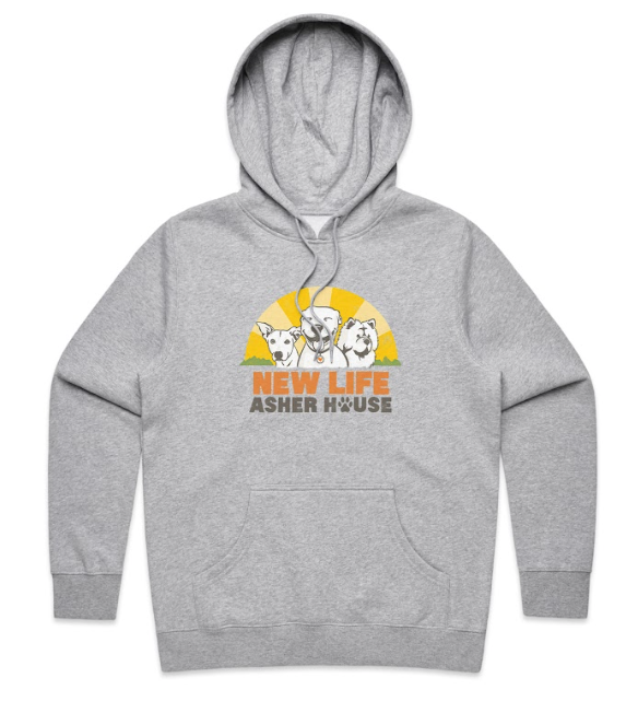 New Life Asher House Full Color Logo Hoodie- to 5XL