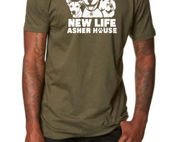 New Life Asher House Vintage White Logo Tee