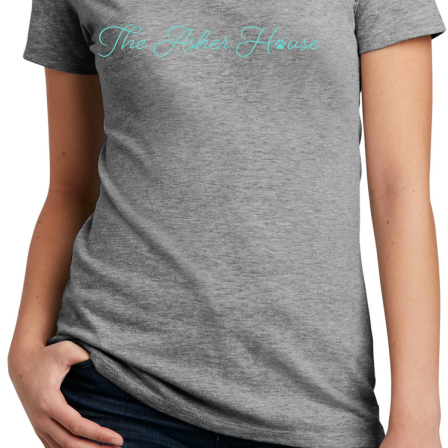 Cursive V-Neck