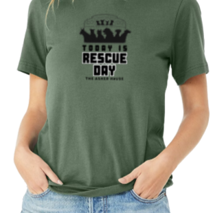 New! TAH Global: Today Is Rescue Day Bus Graphic T-Shirt- Up to 4XL