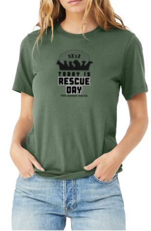 New! TAH Global: Today Is Rescue Day Bus Graphic T-Shirt- Up to 4XL